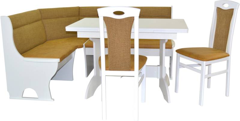 HOFMANN LIVING AND MORE Essgruppe »4tlg. Eckbankgruppe«, (Spar-Set, 4 tlg., 4tlg. Eckbankgruppe), Stühle montiert von HOFMANN LIVING AND MORE