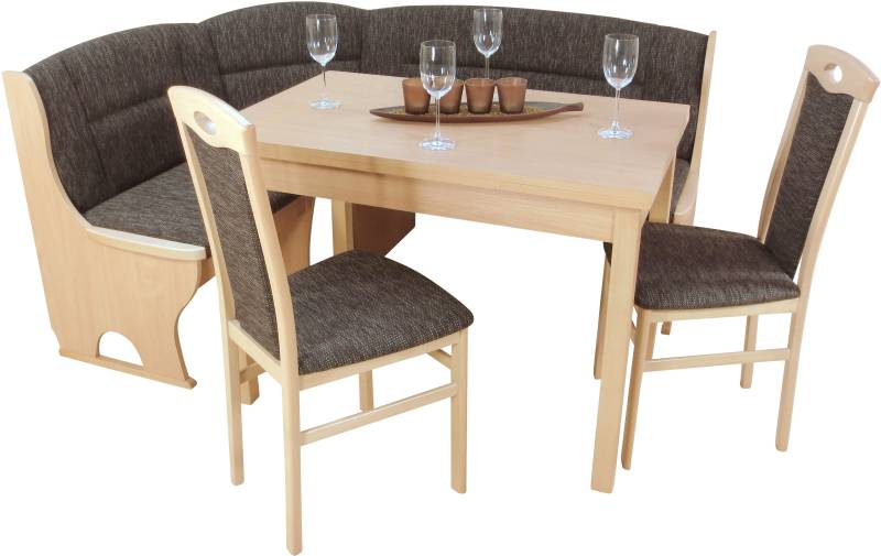 HOFMANN LIVING AND MORE Essgruppe »4tlg. Eckbankgruppe«, (Spar-Set, 4 tlg., 4tlg. Eckbankgruppe), Stühle montiert von HOFMANN LIVING AND MORE