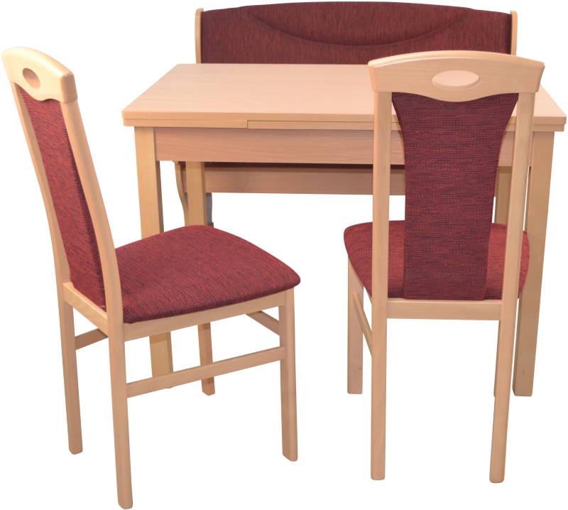 HOFMANN LIVING AND MORE Essgruppe »4tlg. Tischgruppe«, (Spar-Set, 4 tlg., 4tlg. Tischgruppe), Stühle montiert von HOFMANN LIVING AND MORE