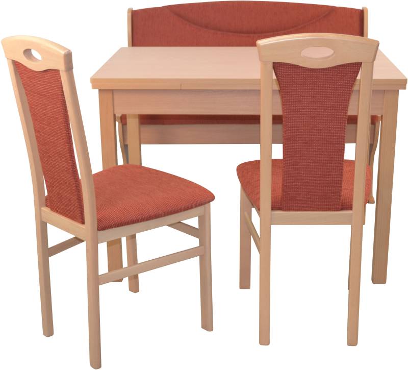 HOFMANN LIVING AND MORE Essgruppe »4tlg. Tischgruppe«, (Spar-Set, 4 tlg., 4tlg. Tischgruppe), Stühle montiert von HOFMANN LIVING AND MORE