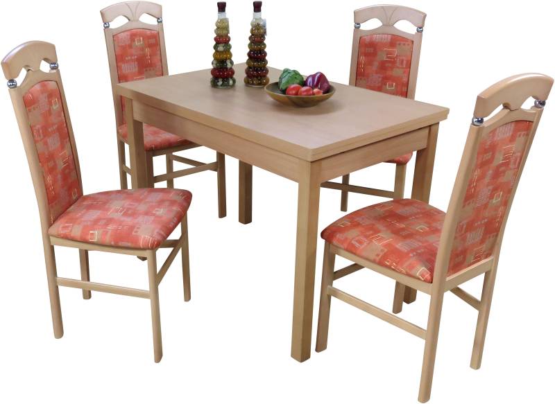 HOFMANN LIVING AND MORE Essgruppe »5tlg. Tischgruppe«, (Spar-Set, 5 tlg., 5tlg. Tischgruppe), Stühle montiert von HOFMANN LIVING AND MORE