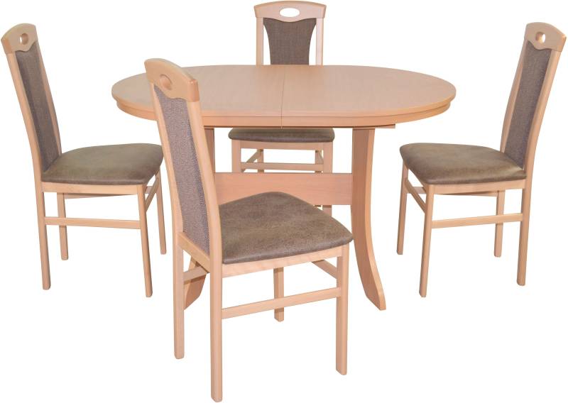 HOFMANN LIVING AND MORE Essgruppe »5tlg. Tischgruppe«, (Spar-Set, 5 tlg., 5tlg. Tischgruppe), Stühle montiert von HOFMANN LIVING AND MORE