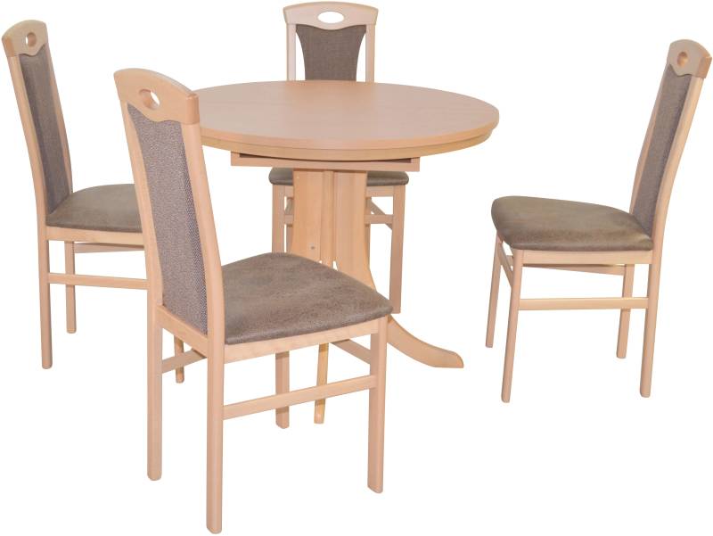 HOFMANN LIVING AND MORE Essgruppe »5tlg. Tischgruppe«, (Spar-Set, 5 tlg., 5tlg. Tischgruppe), Stühle montiert von HOFMANN LIVING AND MORE