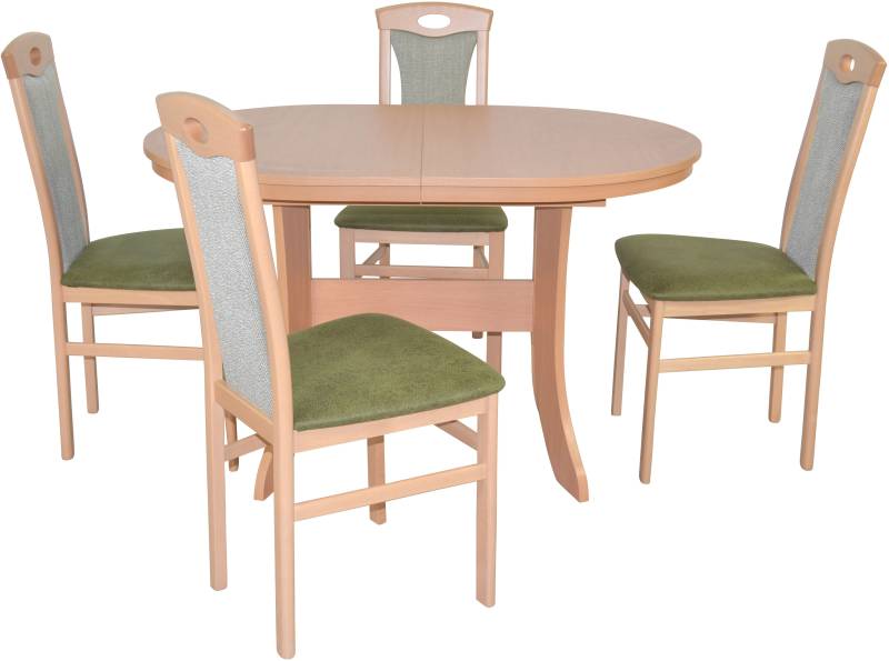 HOFMANN LIVING AND MORE Essgruppe »5tlg. Tischgruppe«, (Spar-Set, 5 tlg., 5tlg. Tischgruppe), Stühle montiert von HOFMANN LIVING AND MORE