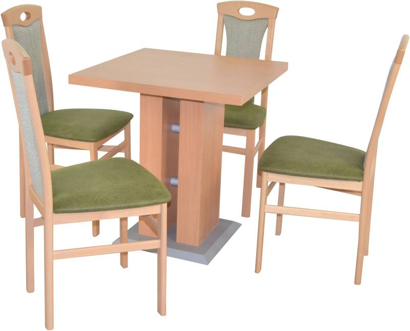 HOFMANN LIVING AND MORE Essgruppe »5tlg. Tischgruppe«, (Spar-Set, 5 tlg., 5tlg. Tischgruppe), Stühle montiert von HOFMANN LIVING AND MORE