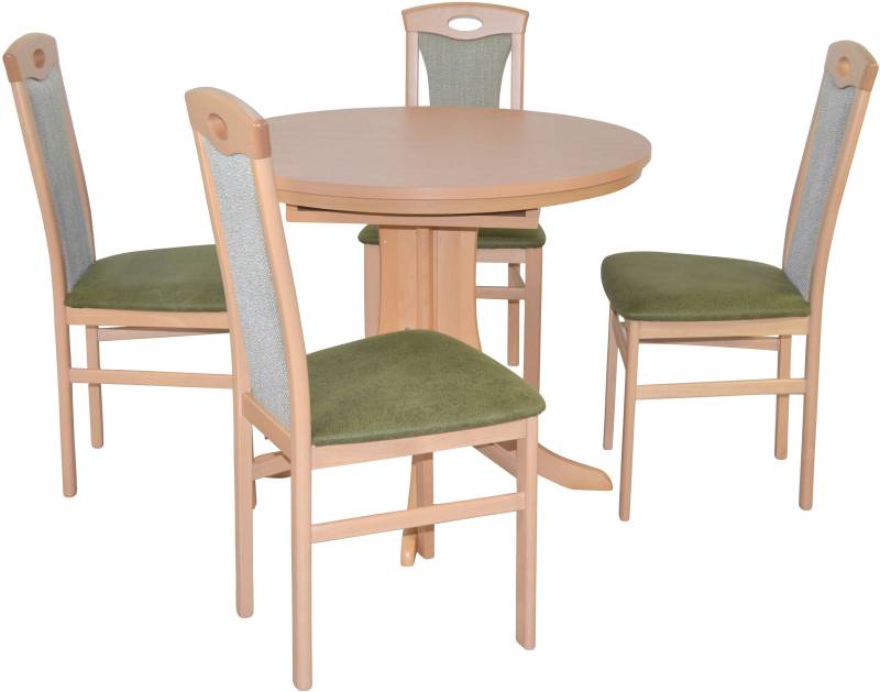 HOFMANN LIVING AND MORE Essgruppe »5tlg. Tischgruppe«, (Spar-Set, 5 tlg., 5tlg. Tischgruppe), Stühle montiert von HOFMANN LIVING AND MORE
