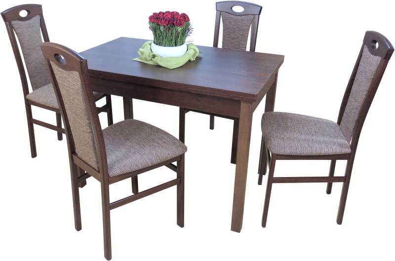 HOFMANN LIVING AND MORE Essgruppe »5tlg. Tischgruppe«, (Spar-Set, 5 tlg., 5tlg. Tischgruppe), Stühle montiert von HOFMANN LIVING AND MORE