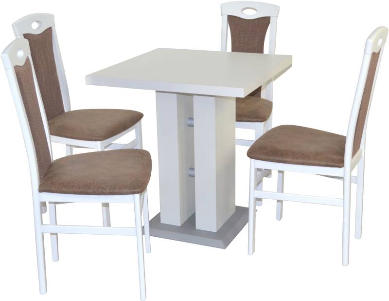 HOFMANN LIVING AND MORE Essgruppe »5tlg. Tischgruppe«, (Spar-Set, 5 tlg., 5tlg. Tischgruppe), Stühle montiert von HOFMANN LIVING AND MORE
