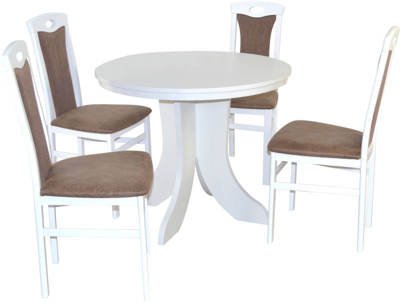 HOFMANN LIVING AND MORE Essgruppe »5tlg. Tischgruppe«, (Spar-Set, 5 tlg., 5tlg. Tischgruppe), Stühle montiert von HOFMANN LIVING AND MORE