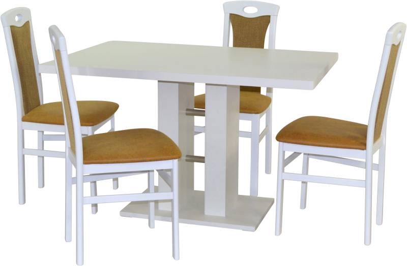 HOFMANN LIVING AND MORE Essgruppe »5tlg. Tischgruppe«, (Spar-Set, 5 tlg., 5tlg. Tischgruppe), Stühle montiert von HOFMANN LIVING AND MORE