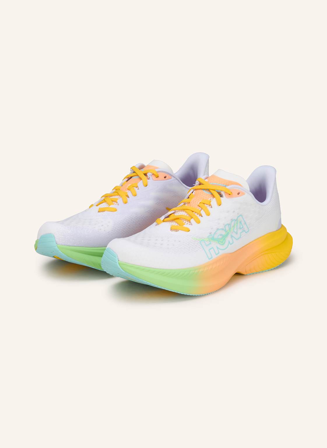 Hoka Laufschuhe Mach 6 weiss von HOKA