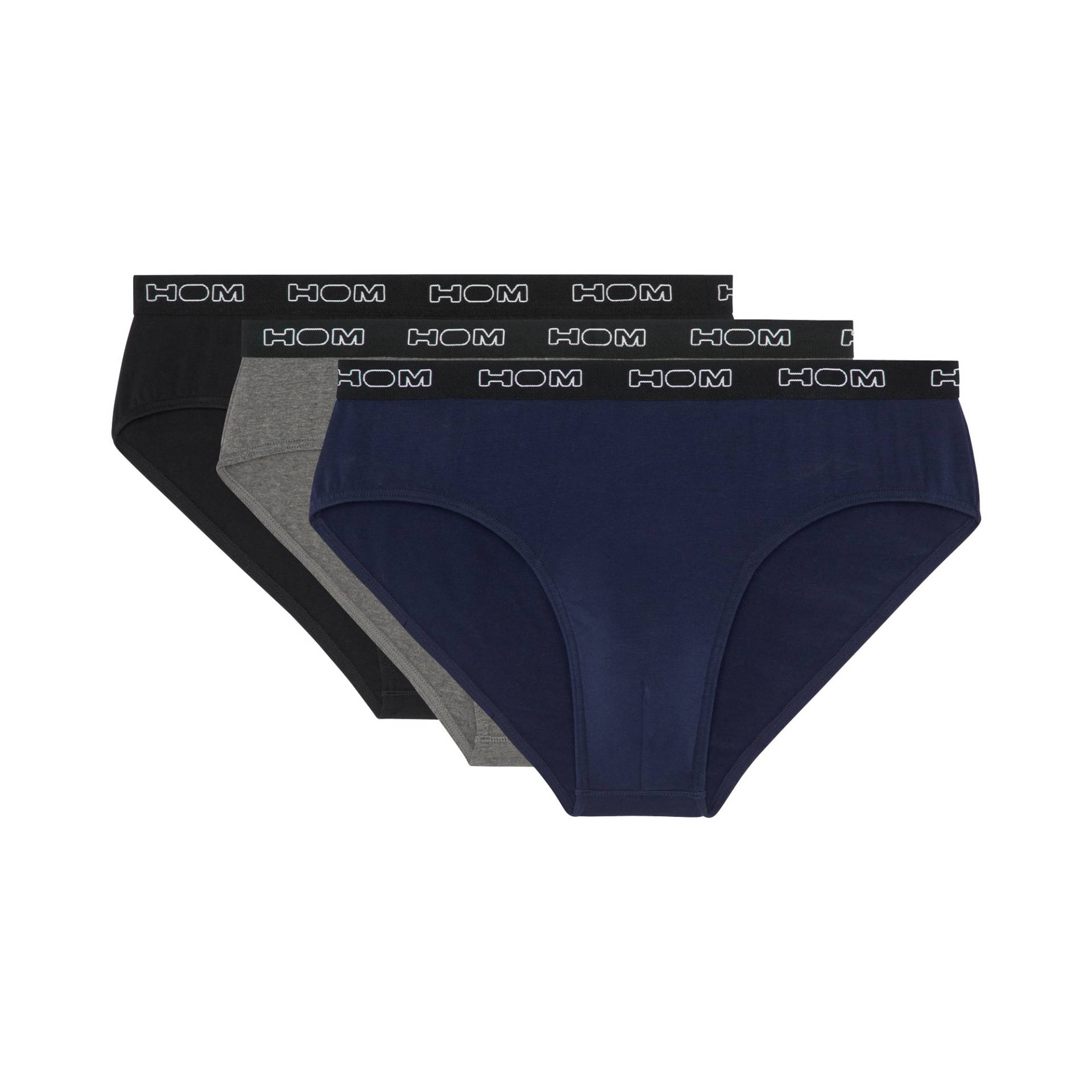 Hom Slip, (3er Pack), mit kontrastfarbigem Logo-Bund von HOM