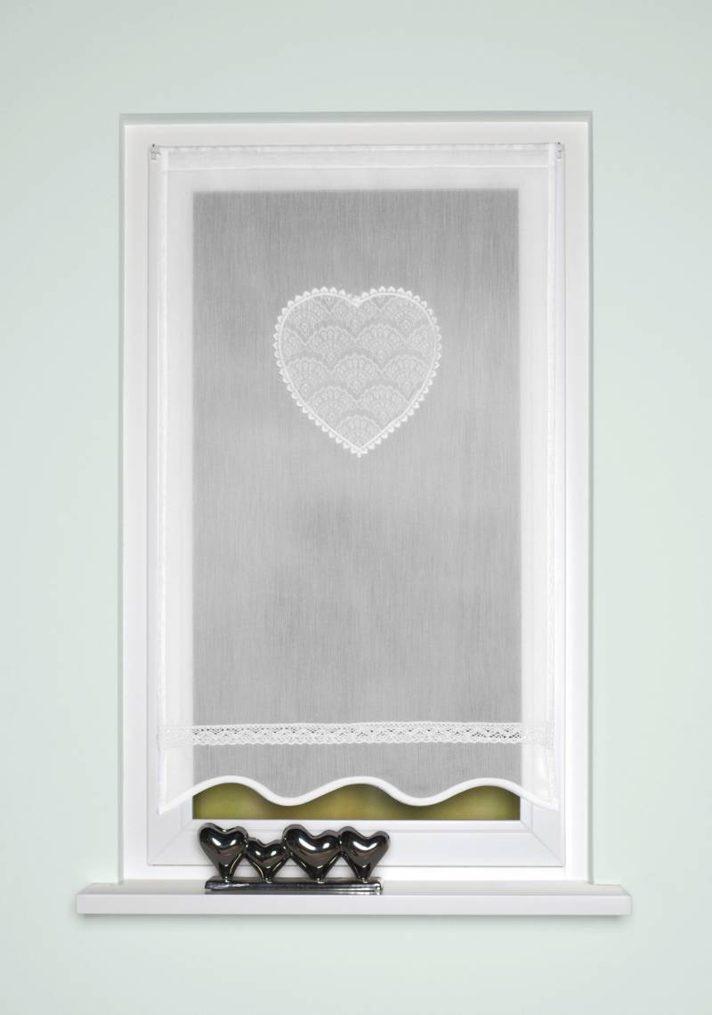 HOME WOHNIDEEN Türvorhang »CORAZON«, (1 St.), Tür-und Fensterbehang, Batist, bestickt von Home Wohnideen