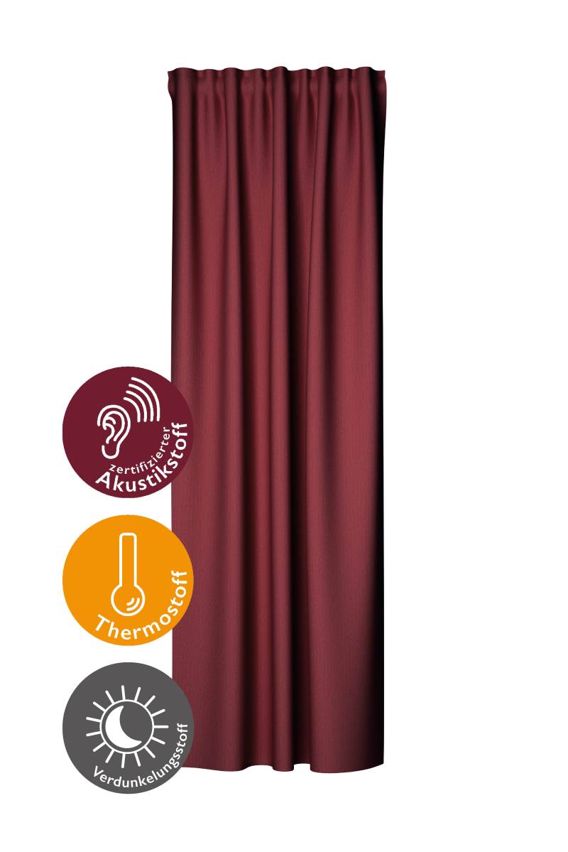 HOMING Vorhang »Galdin«, (1 St.), Verdunklungsvorhang, blickdicht, Thermo, Energiesparend von HOMING