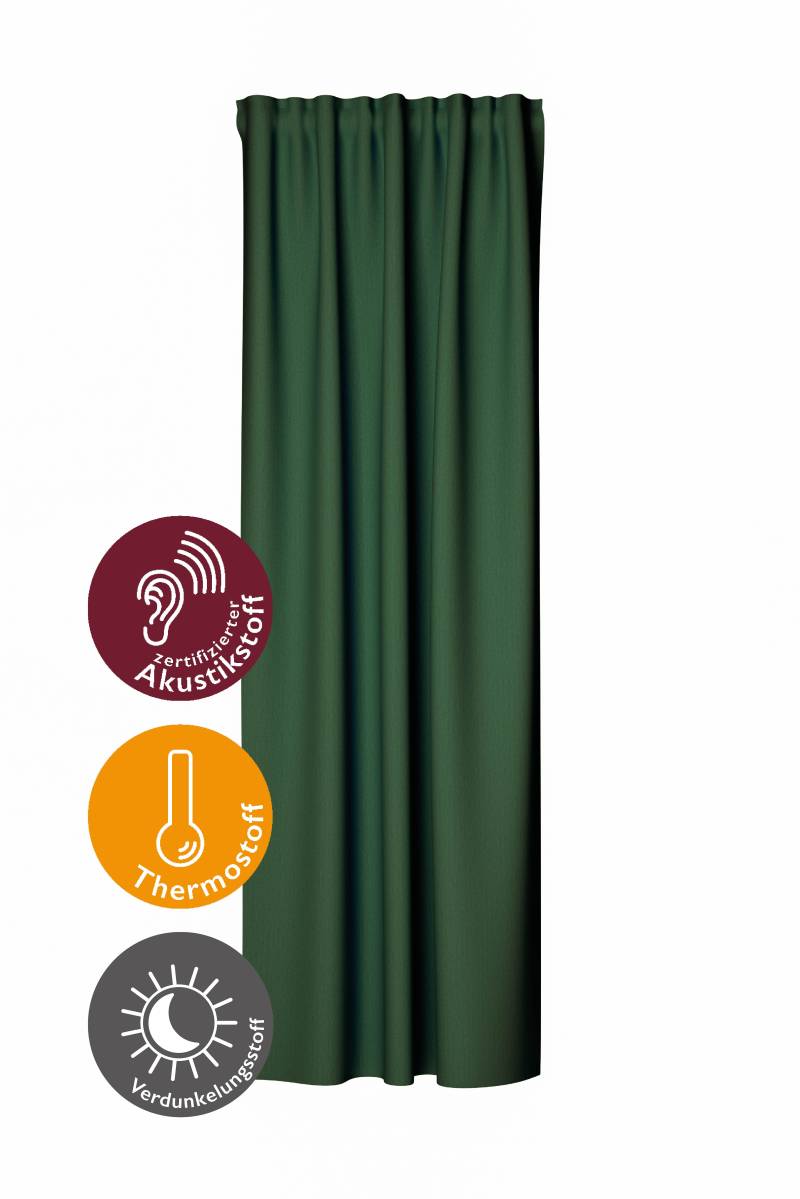 HOMING Vorhang »Galdin«, (1 St.), Verdunklungsvorhang, blickdicht, Thermo, Energiesparend von HOMING