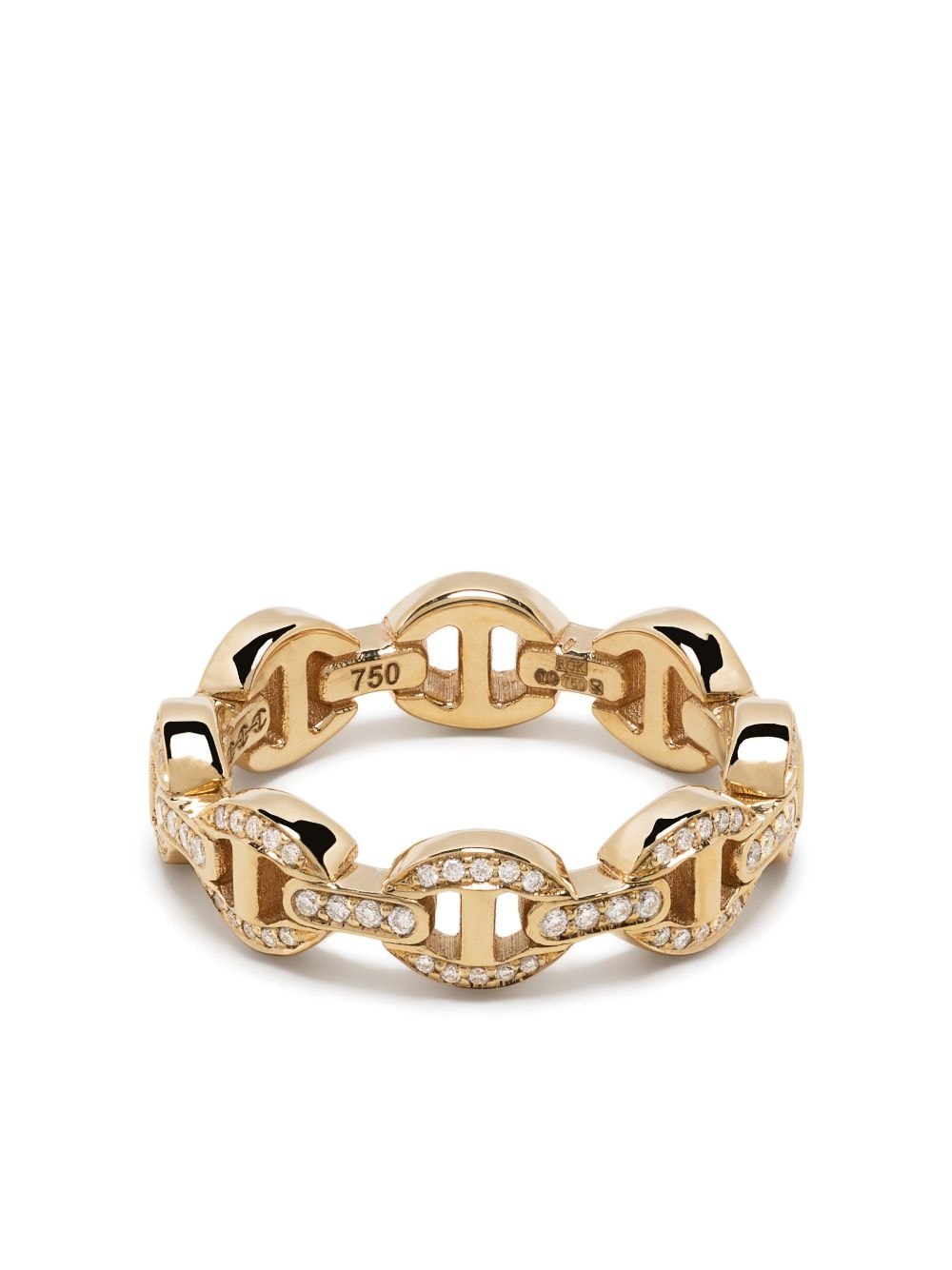 HOORSENBUHS 18kt yellow gold chain-link ring von HOORSENBUHS