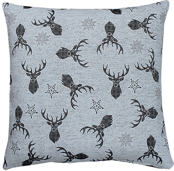 HOSSNER - HOMECOLLECTION Kissenhülle »Hirschkopf, Weihnachtsdeko«, (1 St.), mit weihnachtlichem Motiv von HOSSNER - HOMECOLLECTION
