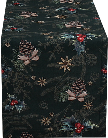 HOSSNER - HOMECOLLECTION Tischläufer »Mistelzweig, Weihnachtsdeko, Weihnachten«, (1 St.), mit Tannenzapfen Motiv von HOSSNER - HOMECOLLECTION
