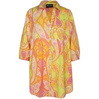HOT STUFF  Damen Blusenkleid Marseille mit Print gelb | 44 von HOT STUFF