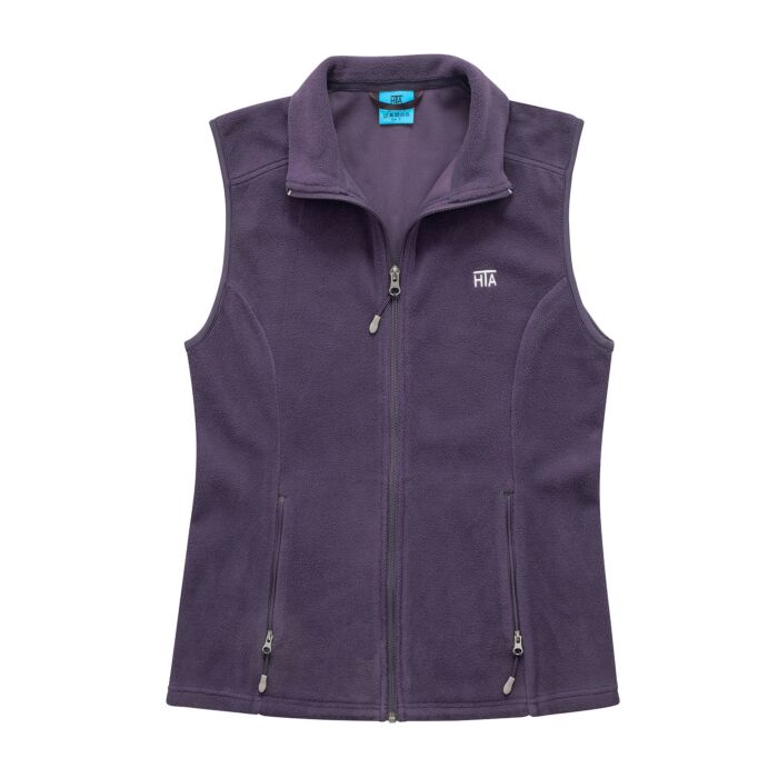 Fleece-Gilet Damen mit Stehkragen, violett, Xxxl von HTA