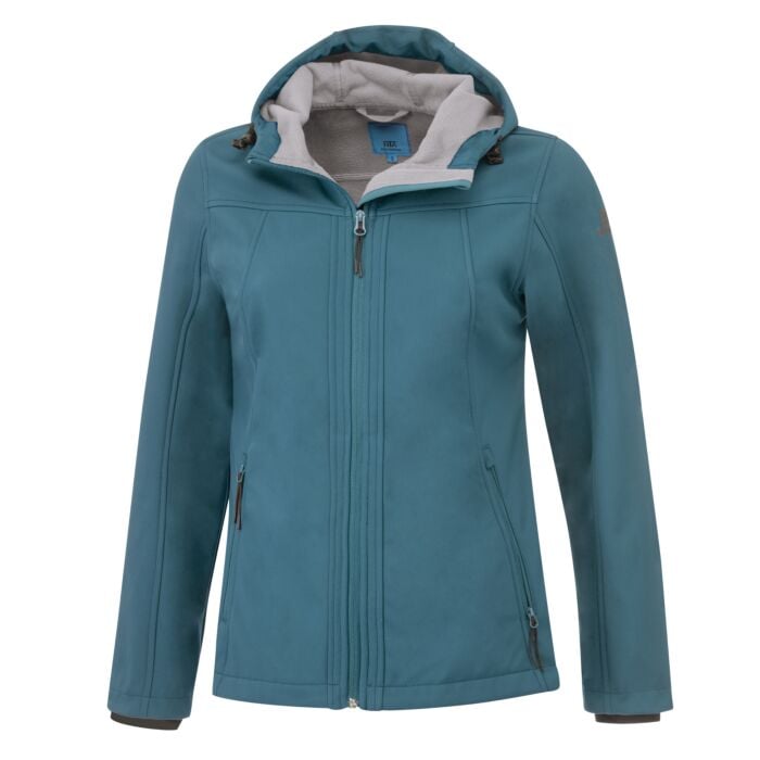 Funktionelle Soft Shell Jacke von HTA für Damen, petrol, XXL von HTA