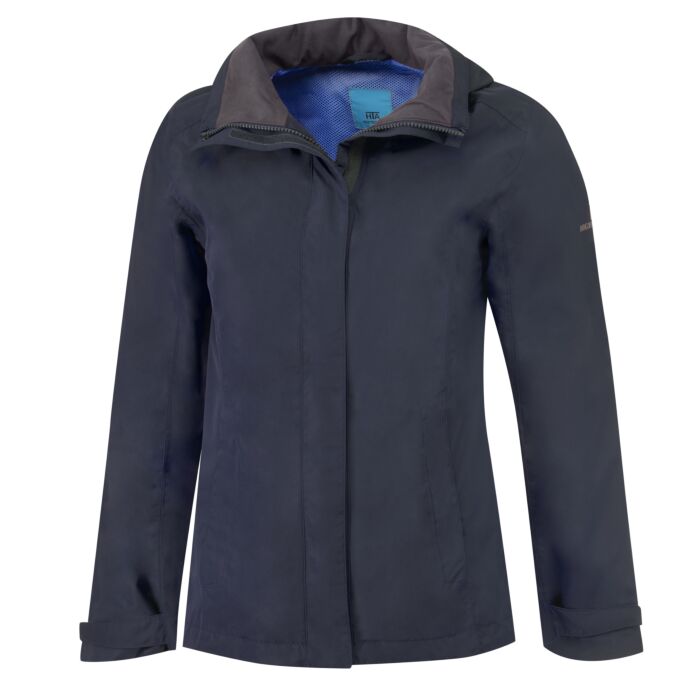 Outdoor Jacke Damen mit abnehmbarer Kapuze, marine, S von HTA