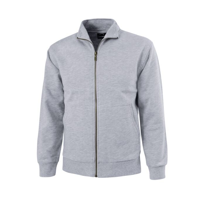 Sweat-Jacke, grau meliert, XS von HTA