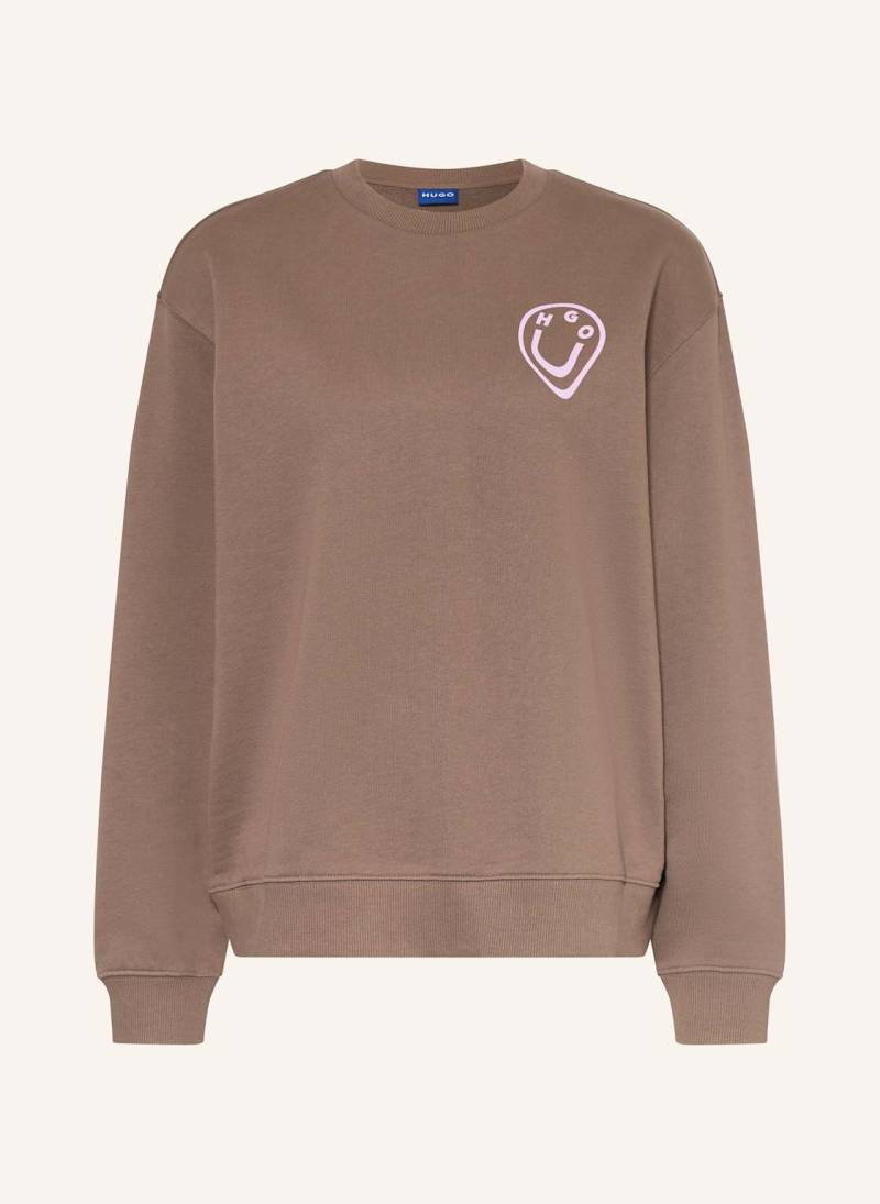 Hugo Blue Oversized-Sweatshirt Crew braun von HUGO BLUE