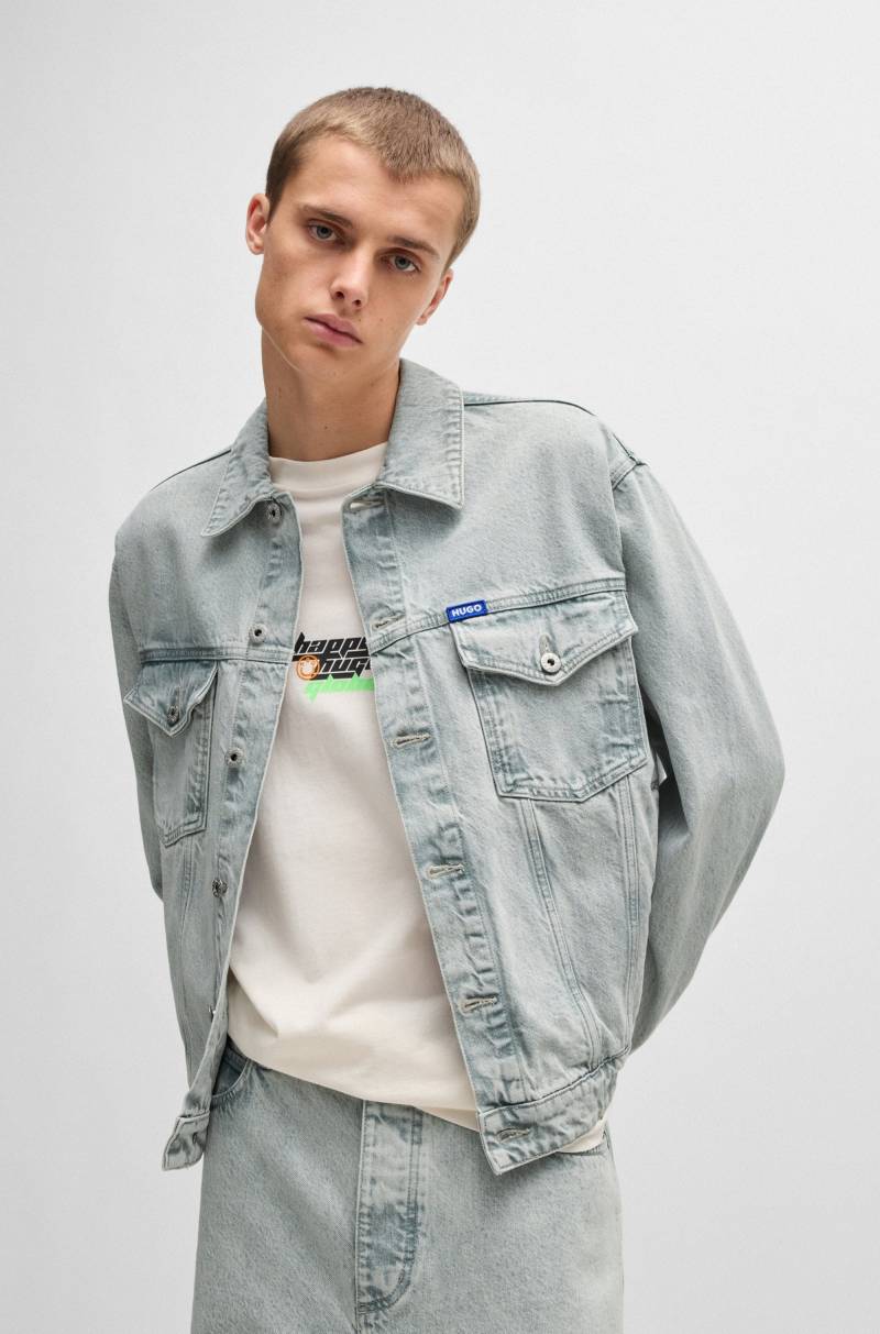 HUGO Blue Jeansjacke »Dex«, mit BOSS Leder-Badge von HUGO Blue