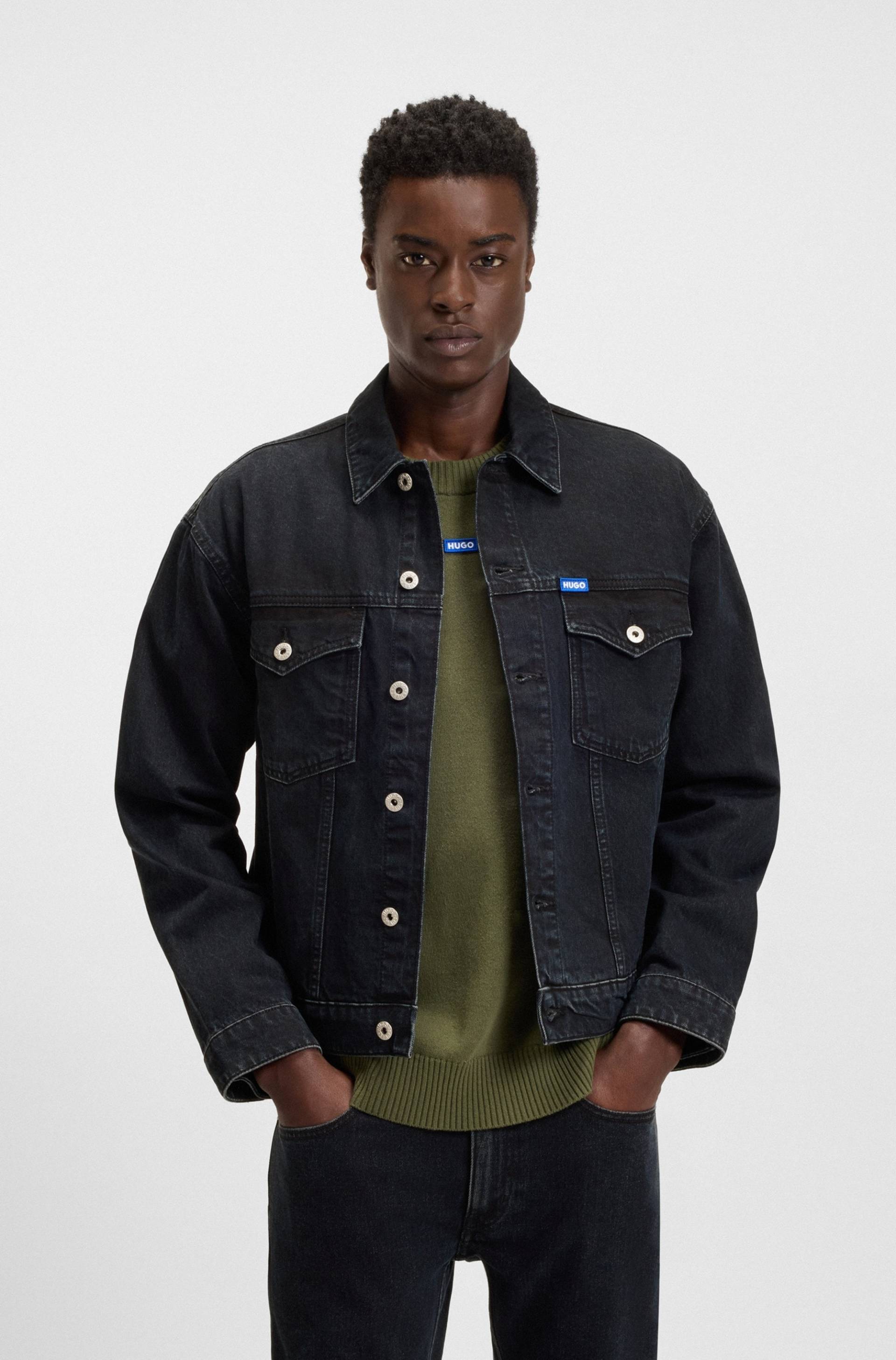 HUGO Blue Jeansjacke »Dex«, mit Logo-Details HUGO Blue Jeansjacke »Dex«, mit Logo-Details von HUGO Blue