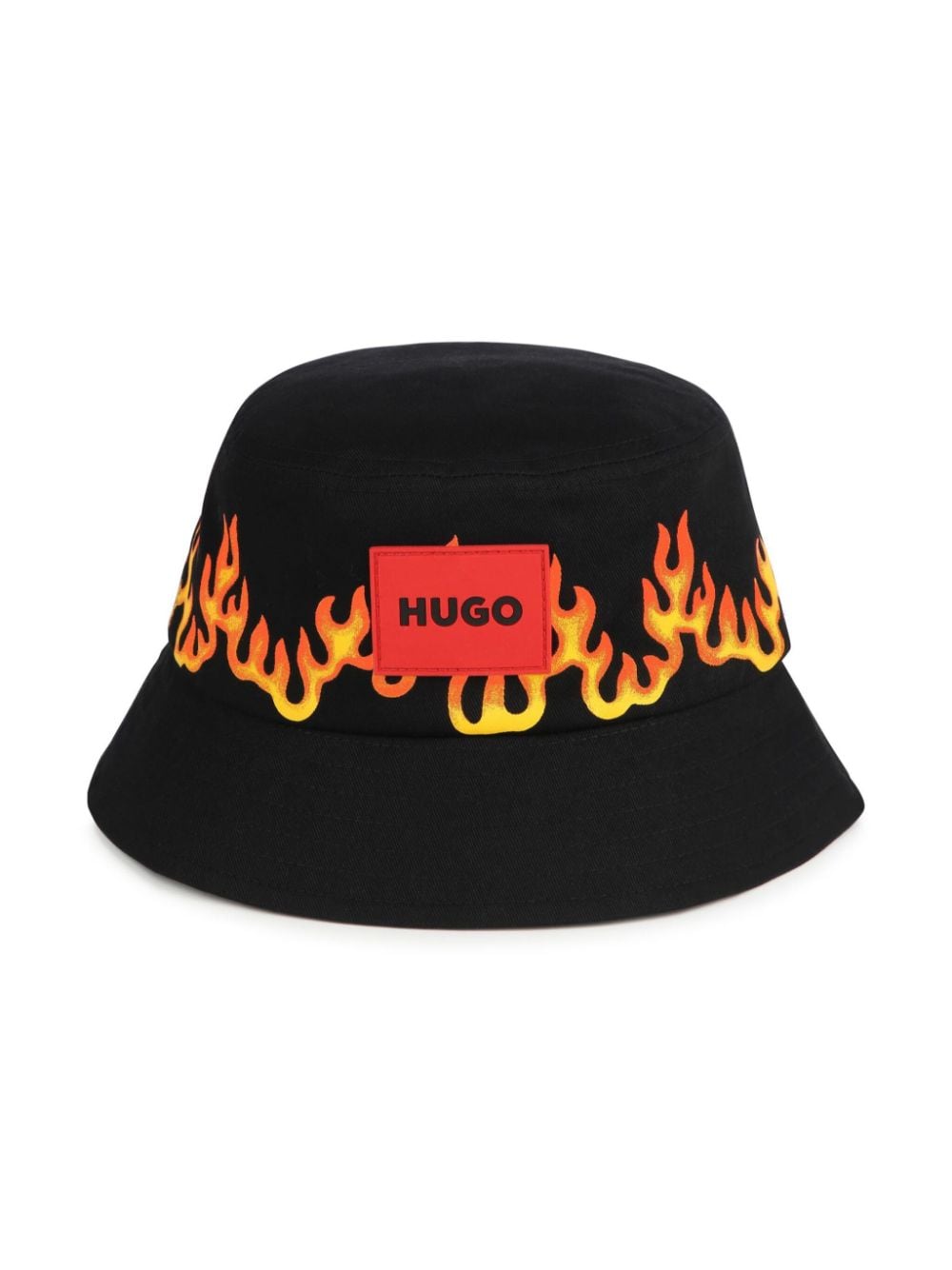 HUGO KIDS flame-print cotton bucket hat - Black von HUGO KIDS