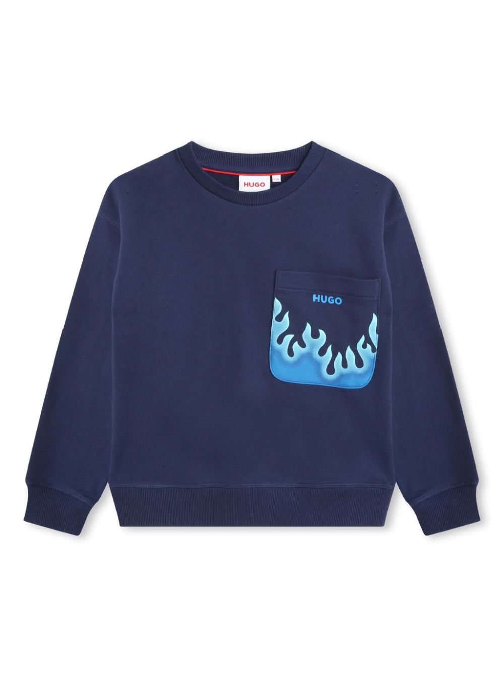 HUGO KIDS flame-print long-sleeve sweatshirt - Blue von HUGO KIDS