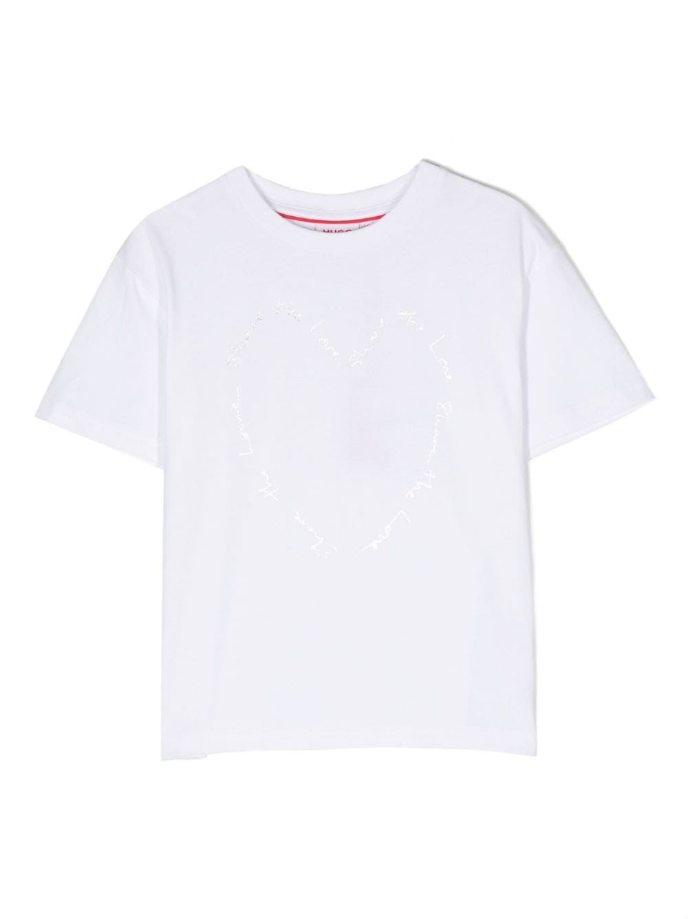 HUGO KIDS heart-print short-sleeve shirt - White von HUGO KIDS