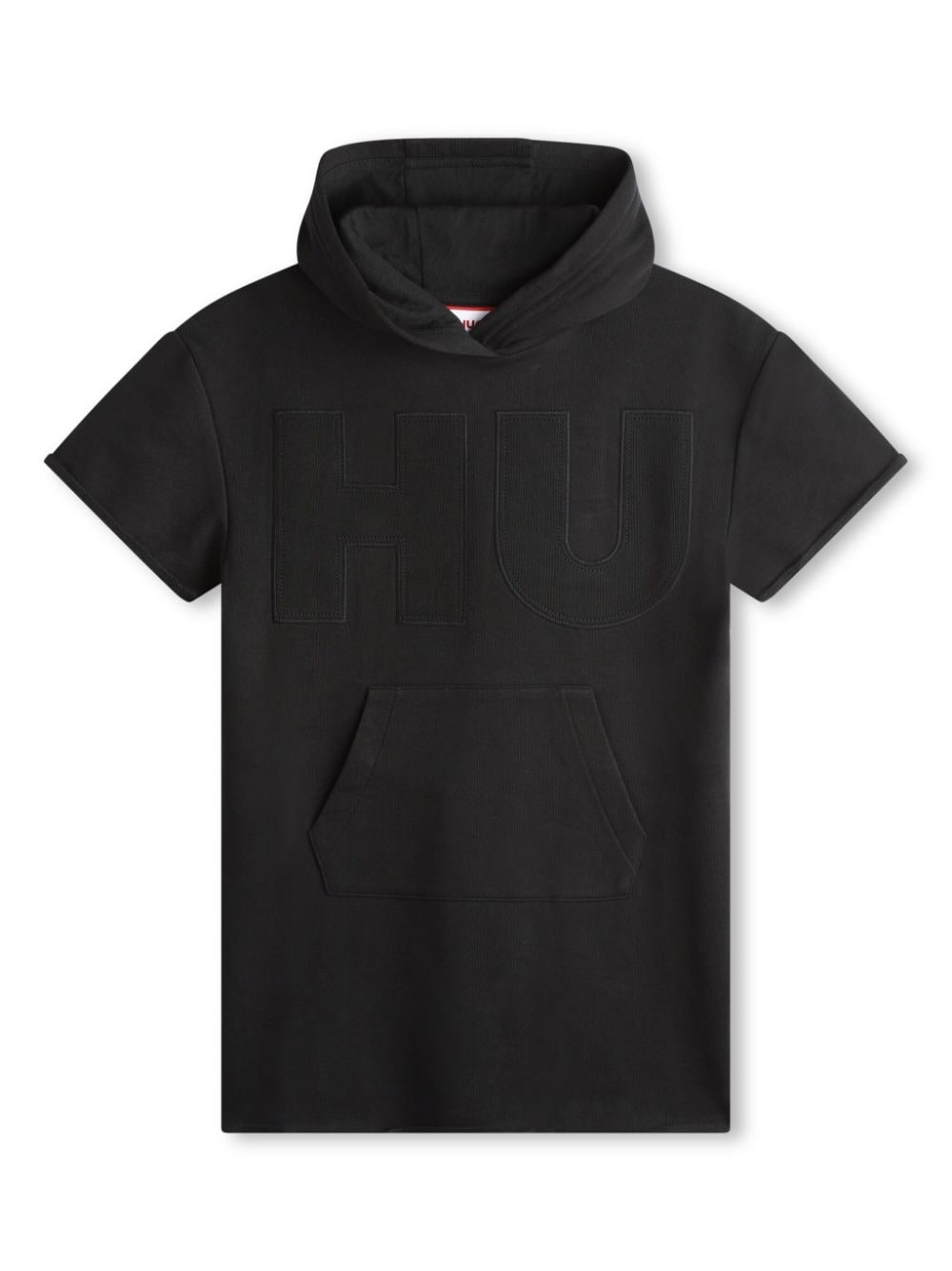 HUGO KIDS logo-appliqué hooded minidress - Black von HUGO KIDS