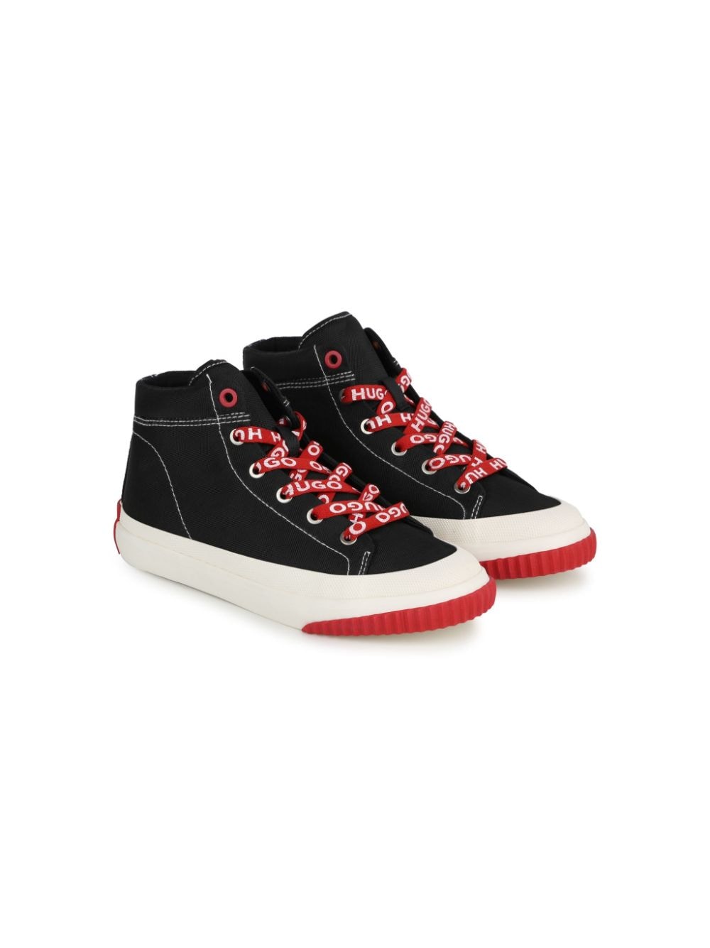 HUGO KIDS logo-laces high-top sneakers - Black von HUGO KIDS