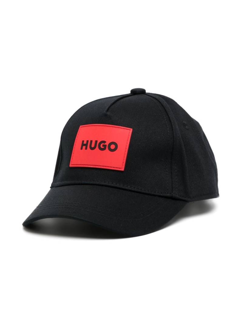 HUGO KIDS logo-patch cotton baseball cap - Black von HUGO KIDS