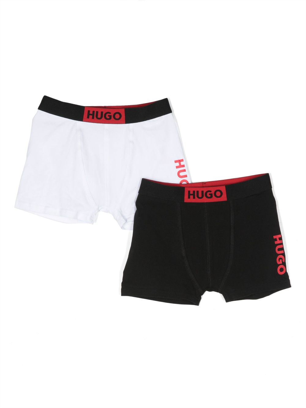 HUGO KIDS logo-print briefs (pack of two) - Black von HUGO KIDS