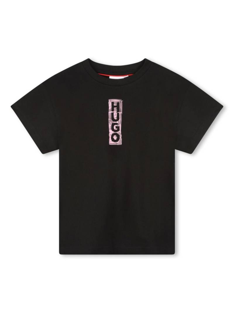 HUGO KIDS logo-print cotton T-Shirt - Black von HUGO KIDS