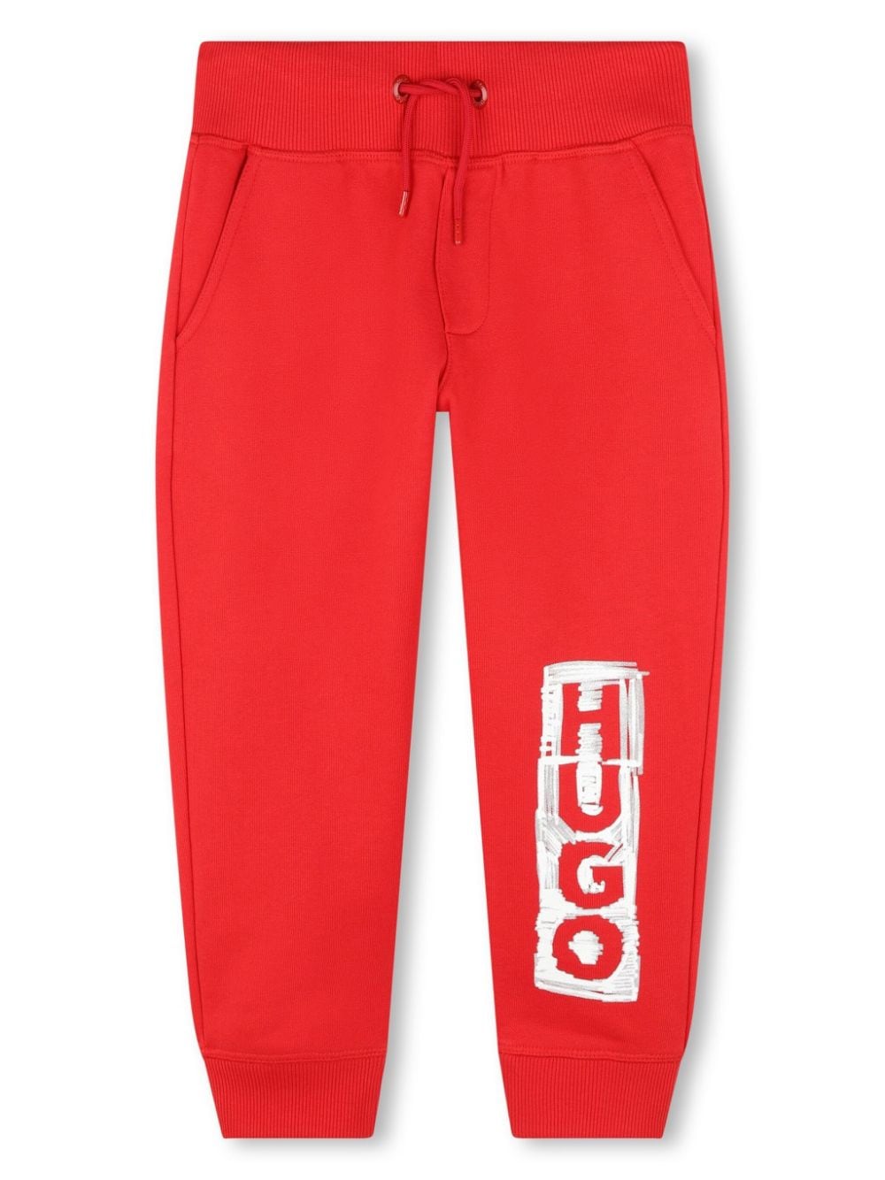 HUGO KIDS logo-print cotton track pants - Red von HUGO KIDS