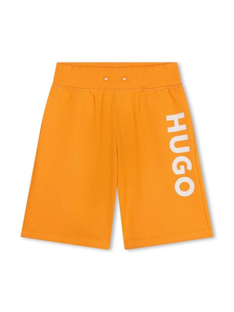 HUGO KIDS logo-print elasticated-waist shorts - Orange von HUGO KIDS