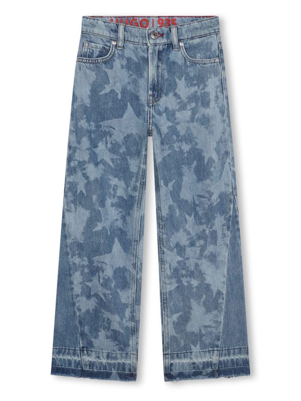 HUGO KIDS star-print straight-leg jeans - Blue von HUGO KIDS