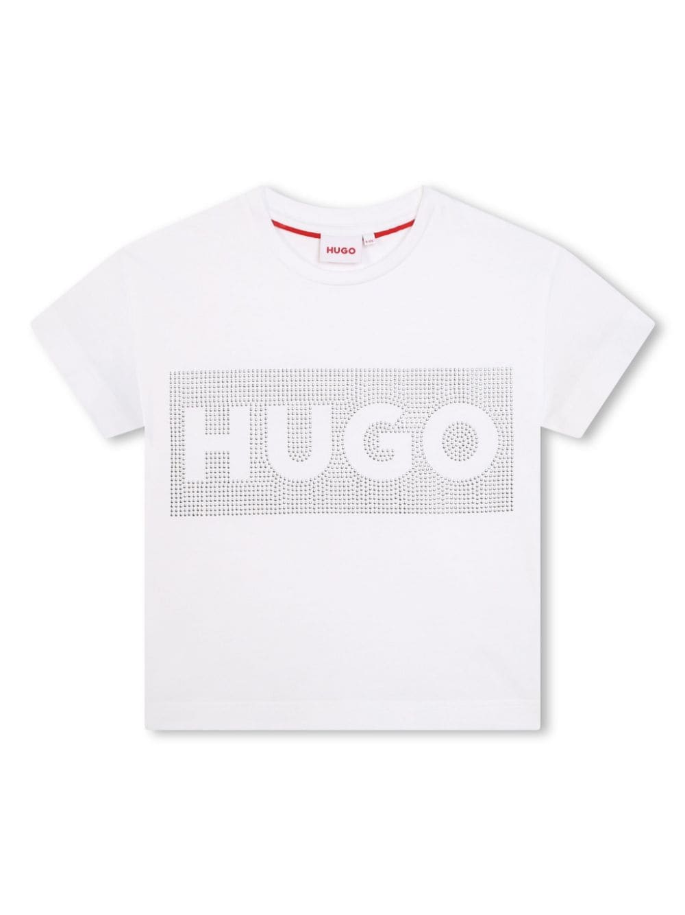 HUGO KIDS stud-embellished cotton T-shirt - White von HUGO KIDS