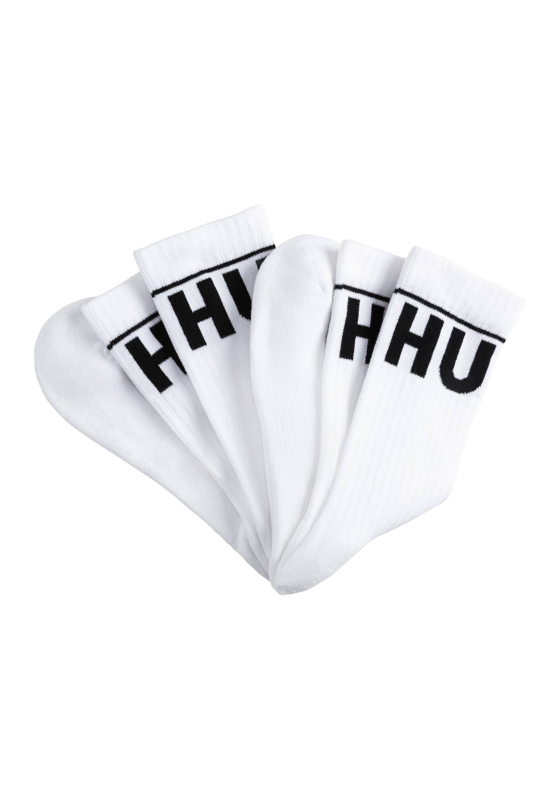 HUGO Underwear Freizeitsocken »2P QS RIB ICONIC CC«, (Packung, 2 Paar, 2er), mit kontrastfarbenen HUGO Schriftzug von HUGO Underwear