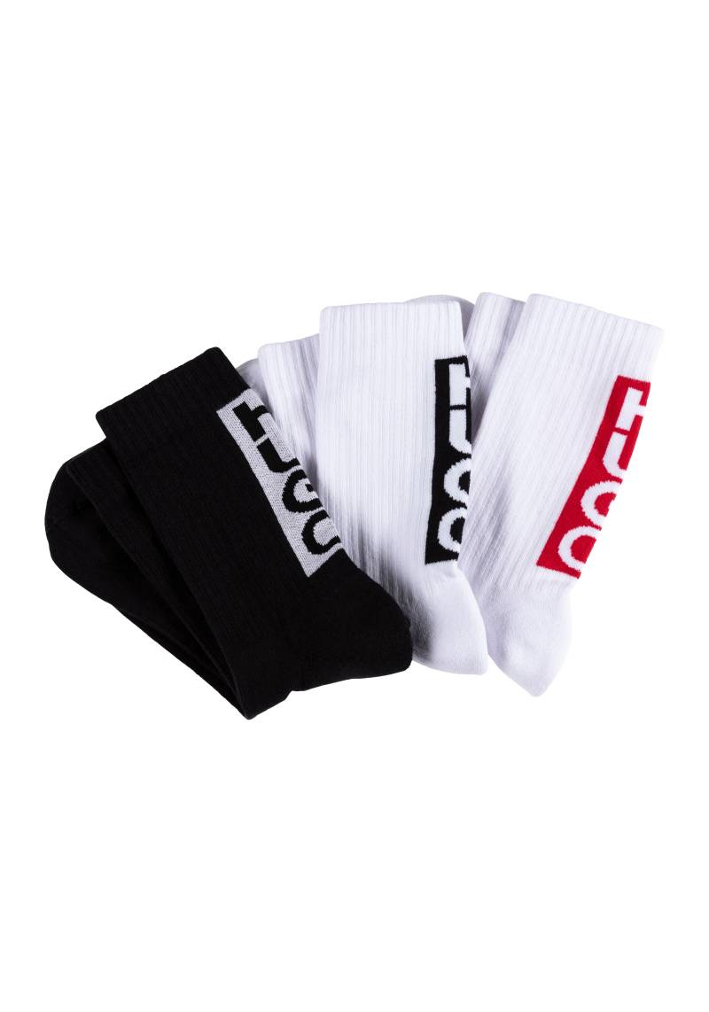 HUGO Underwear Freizeitsocken »3P QS BACK LABEL CC«, (Packung, 3 Paar, 3er Pack), mit kontrastfarbenen Logoschriftzug von HUGO Underwear