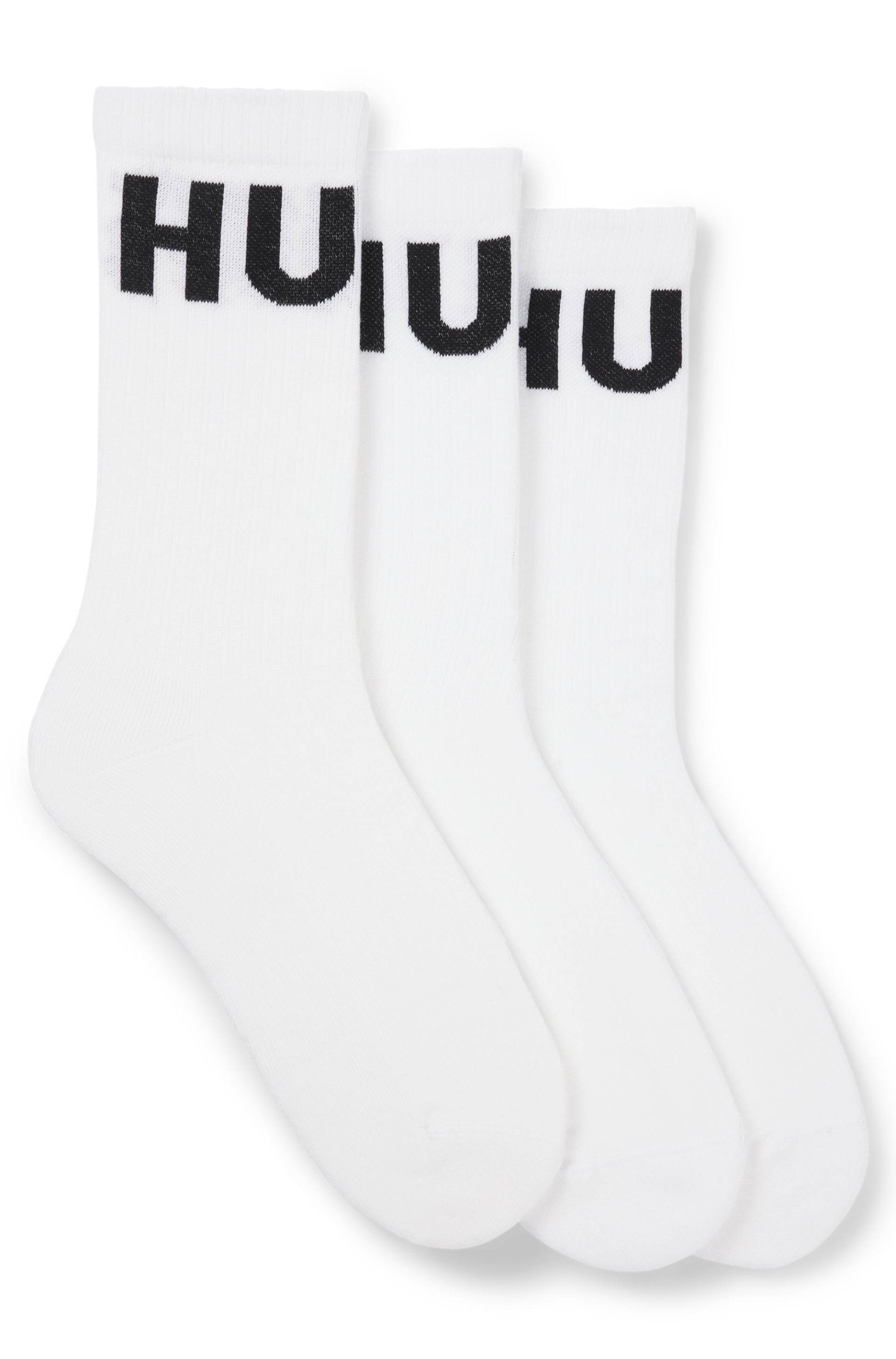 HUGO Underwear Freizeitsocken »3P QS ICONIC CC 1«, (Packung, 3 Paar, 3er), mit HUGO Logostickerei in Kontrastfarbe von HUGO Underwear
