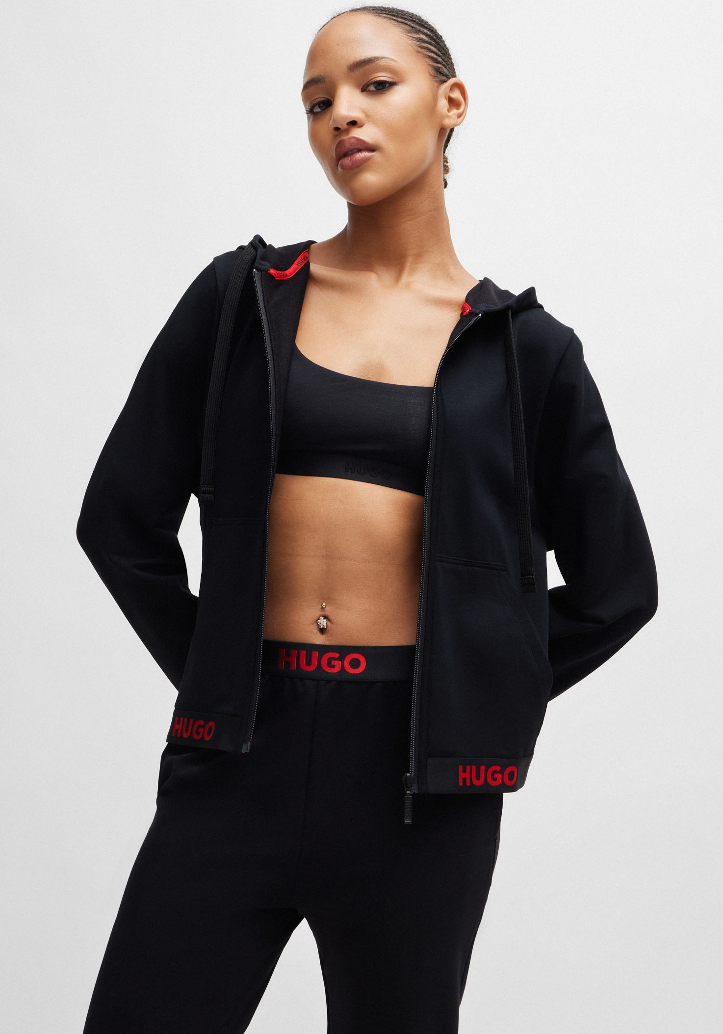 HUGO Underwear Sweatjacke »SPORTY LOGO_JACKET«, mit Kordel HUGO Underwear Sweatjacke »SPORTY LOGO_JACKET«, mit Kordel von HUGO Underwear