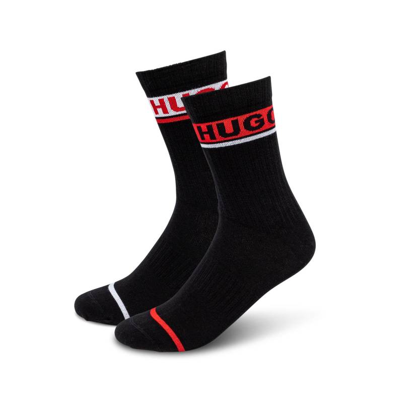 Duopack, Wadenlange Socken Herren Black 39-42 von HUGO