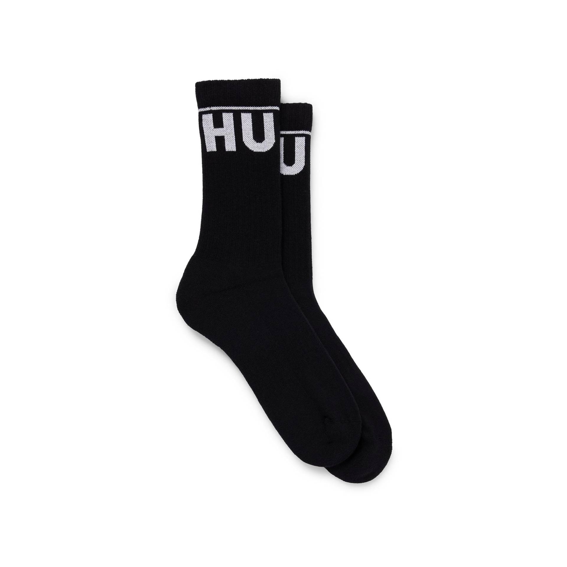 Duopack, Wadenlange Socken Herren Black 43-46 von HUGO