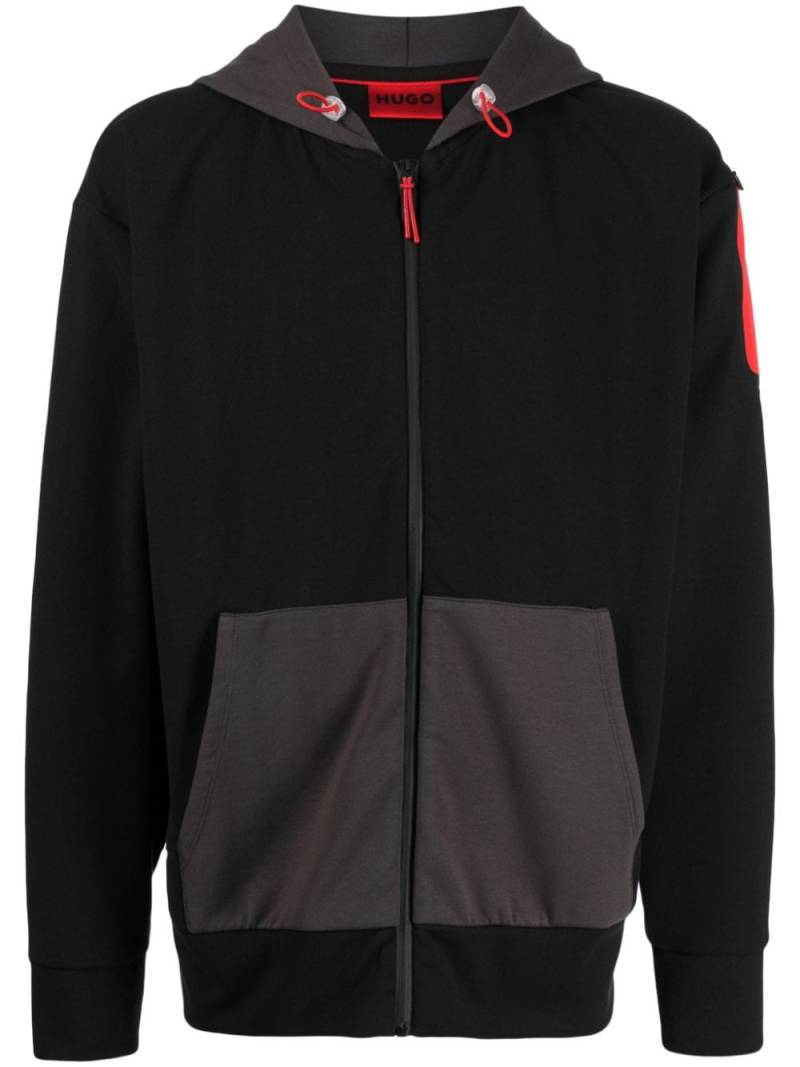 HUGO Dechmo zip-front hoodie - Black von HUGO