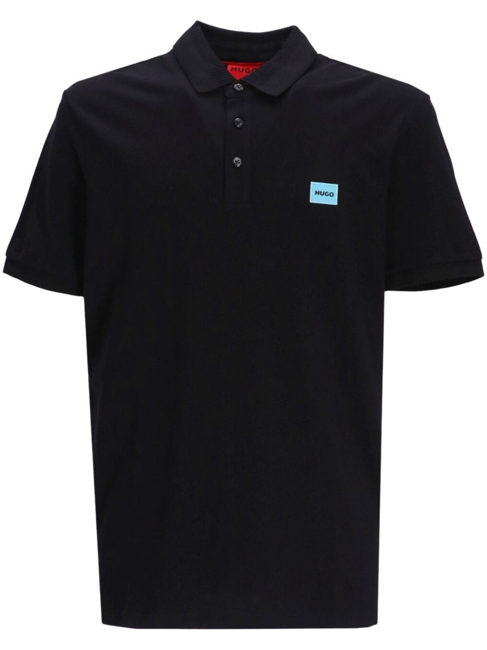 HUGO Dereso logo-print polo shirt - Black von HUGO